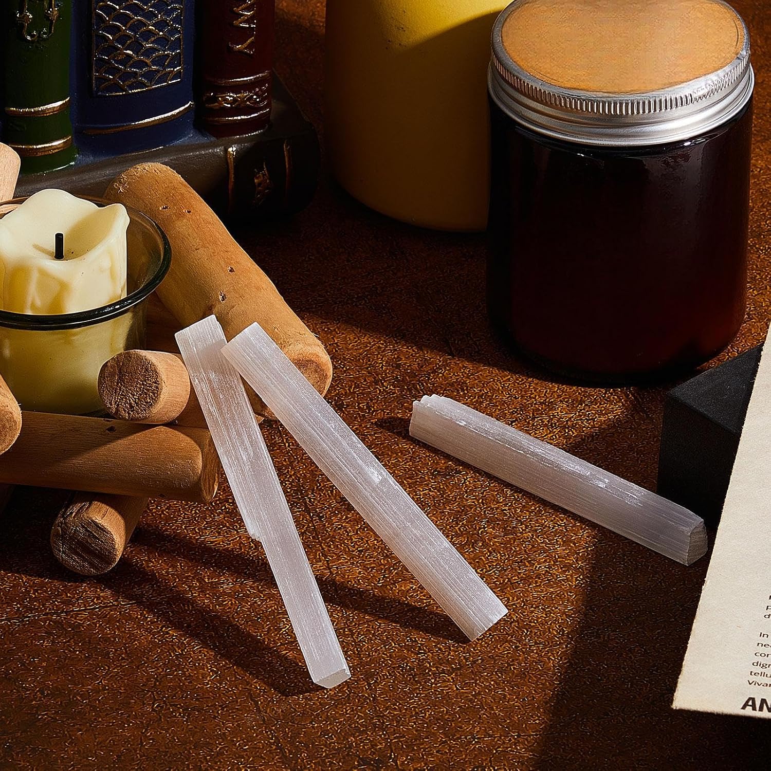 Tessco for you 50 Pieces 3.2 to 4 Inches Selenite Crystal Wands Selenite Sticks White Crystals and Healing Stones Spiritual Long Healing Crystals Stick for Reiki Metaphysical Energy Witchcraft - Image 3