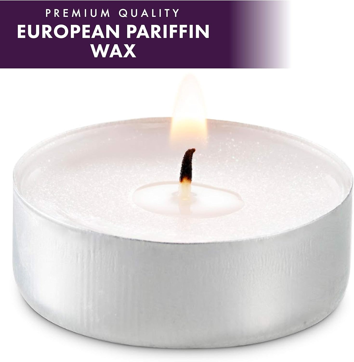 MontoPack Unscented Tea Light Candles 45 Pack | 4 Hours, White, Smokeless, Dripless Small Votive Paraffin Tealights | Long-Lasting for Home, Shabbat, Weddings, Events, Emergencies | Mini Candles Bulk - Image 2