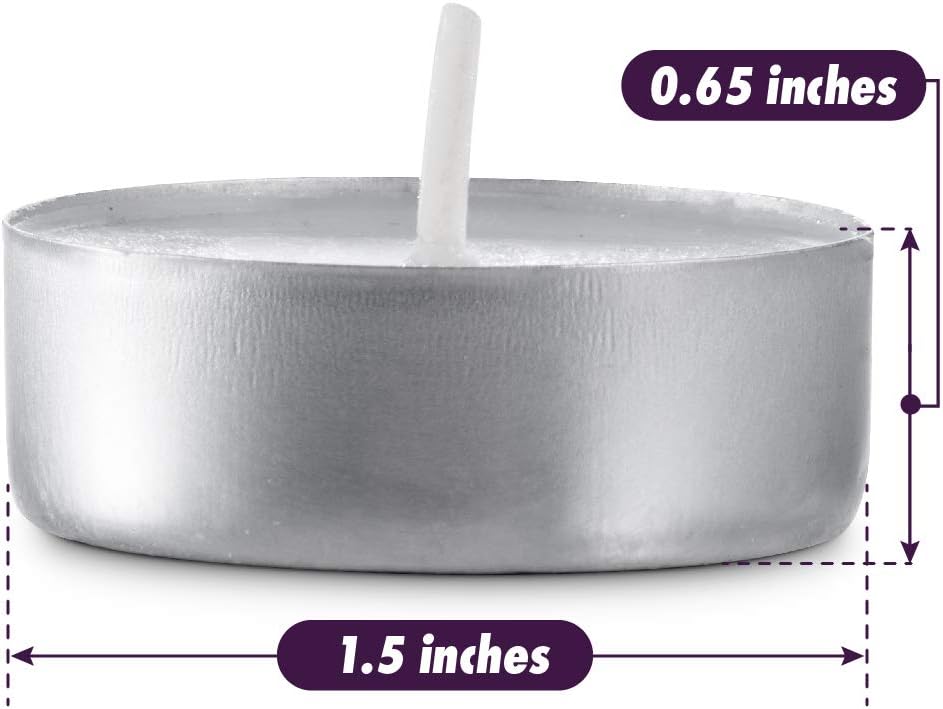 MontoPack Unscented Tea Light Candles 45 Pack | 4 Hours, White, Smokeless, Dripless Small Votive Paraffin Tealights | Long-Lasting for Home, Shabbat, Weddings, Events, Emergencies | Mini Candles Bulk - Image 5