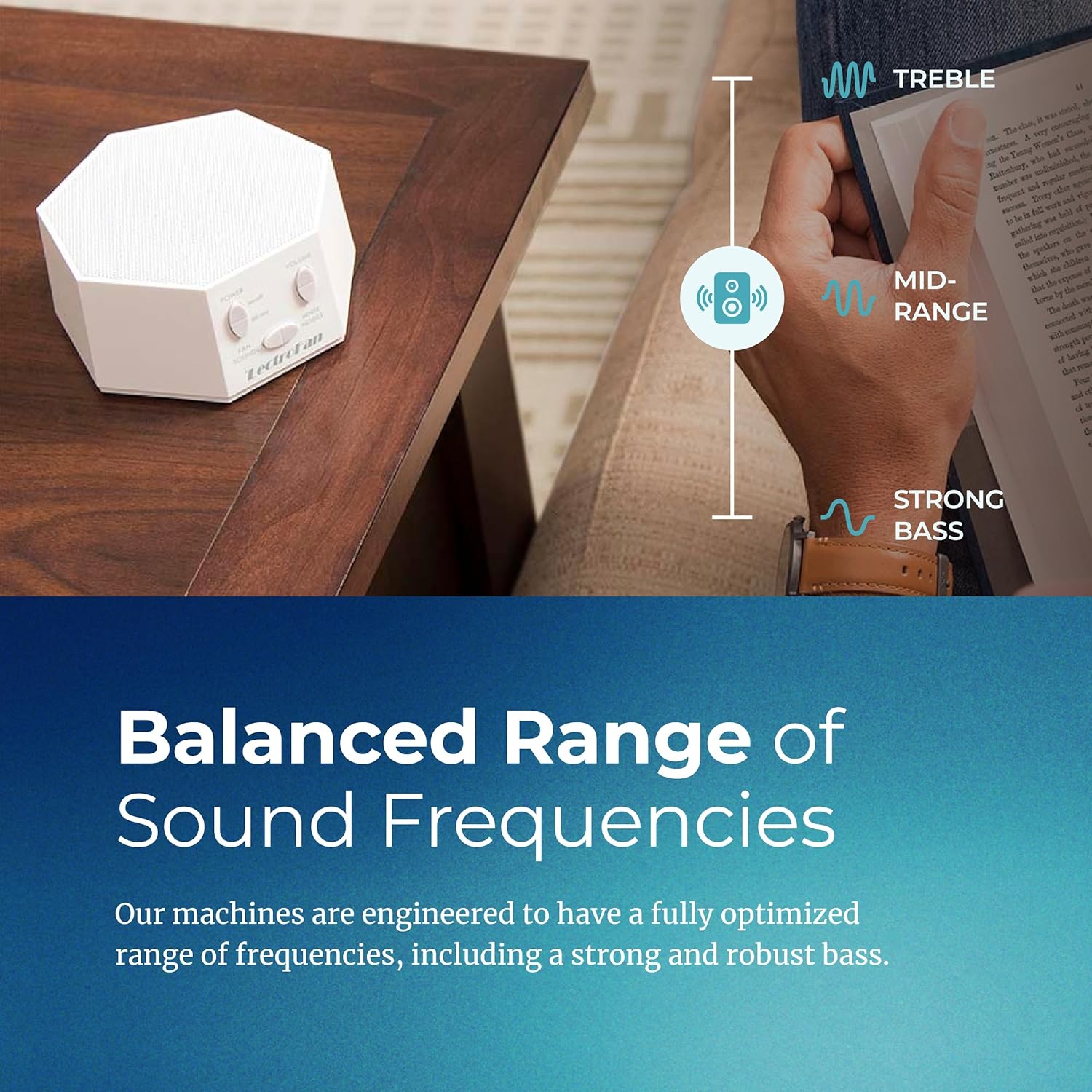 Adaptive Sound Technologies LectroFan Classic - Global Power Edition - Soothing Sound Machine for Sleep - Built-in Sleep Timer - Compact Design - Relaxation Support - White - Image 5