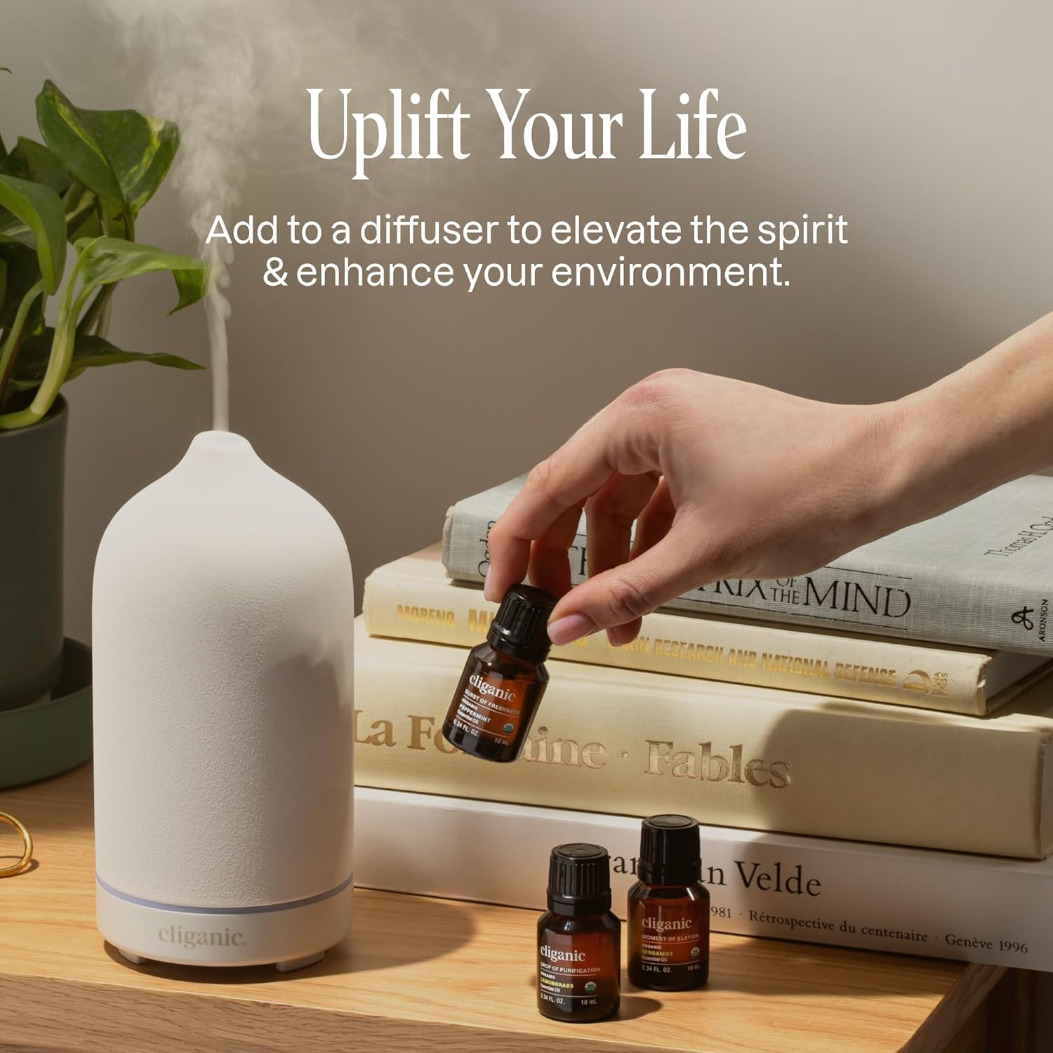 Cliganic Organic Aromatherapy Essential Oils Gift Set (Top 8 - The Iconics), 100% Pure - Peppermint, Lavender, Eucalyptus, Tea Tree, Lemongrass, Rosemary, Frankincense & Orange - Image 5