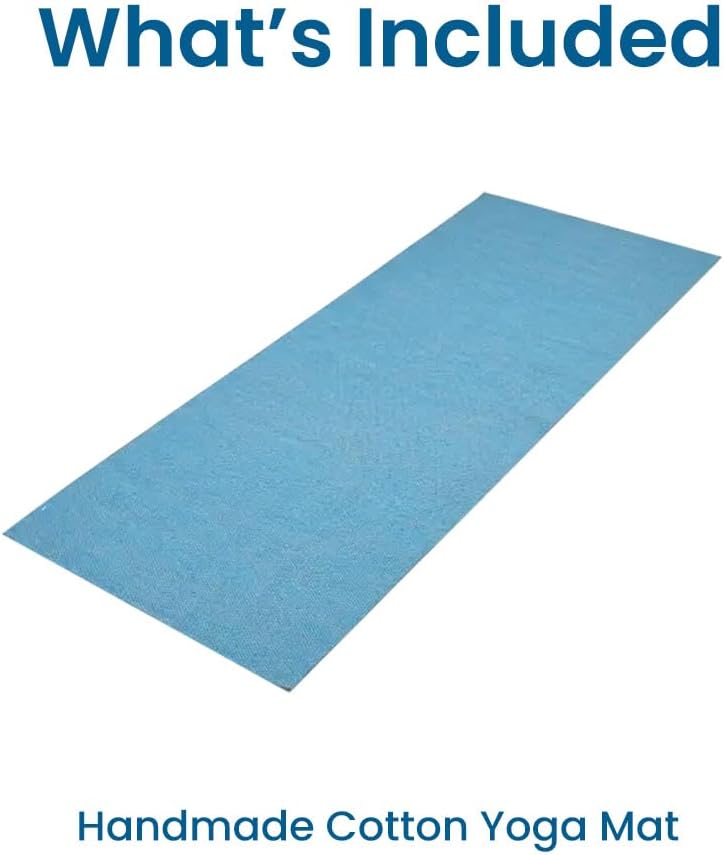 LFH Home Handmade Cotton Yoga Mat Cotton Rug picnic mat For Exercise, Workout, Fitness - Perfect Heavy Quality Eco Friendly Natural Cotton Woven Reversible Yoga Mats for Men & Women - 72x26 Inch. - Image 11