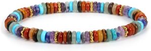 Jovivi Chakra Gemstone Rondelle Bea...
