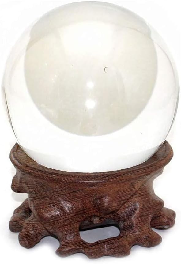 GOLDY&WENDY Oriental Asian Rosewood Crystal Decorative Ball Display Stand Pedestal Stands - Image 5