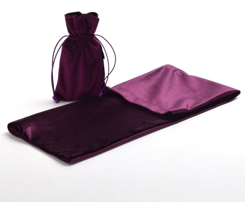 BLESSUME Wizard Velvet Tarot Table Cloth and Pouch Blue Square Divination Tarot Cloth Purple - Image 3