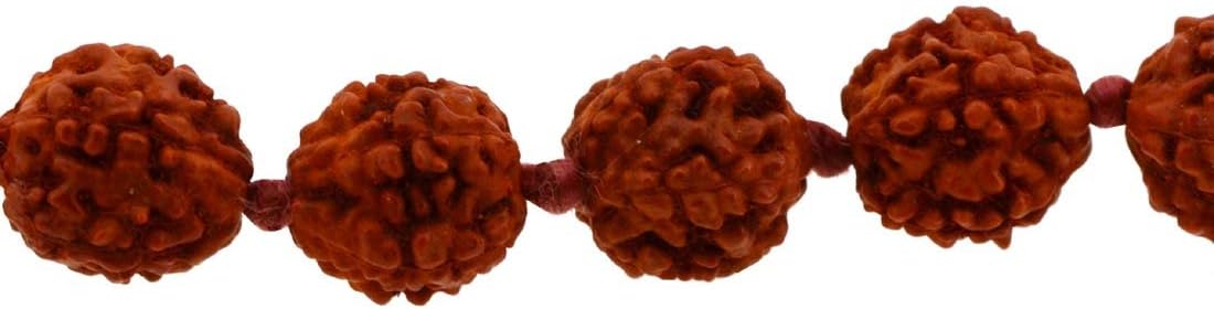 Mandala Crafts Rudraksha Mala 108 Beads - Rudraksha Beads - Nepal Knotted Rudraksha Seed Japa Mala Tibetan Prayer Beads for Rudraksha Necklace Men Women Meditation Yoga Red Tassel - Image 3