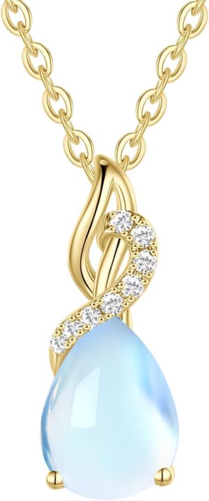 FANCIME 14K Solid Yellow Gold Teard...