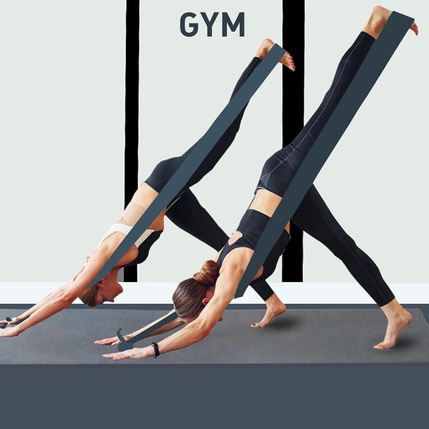 A AZURELIFE Resistance Bands,Professional Long Non-Latex Elastic Stretch Bands,Exercise Bands for Physical Therapy, Yoga, Pilates, Rehab, at-Home or The Gym Workouts, Strength Training - Image 8
