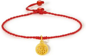 24K Gold Anklet Beaded Anklet Brace...