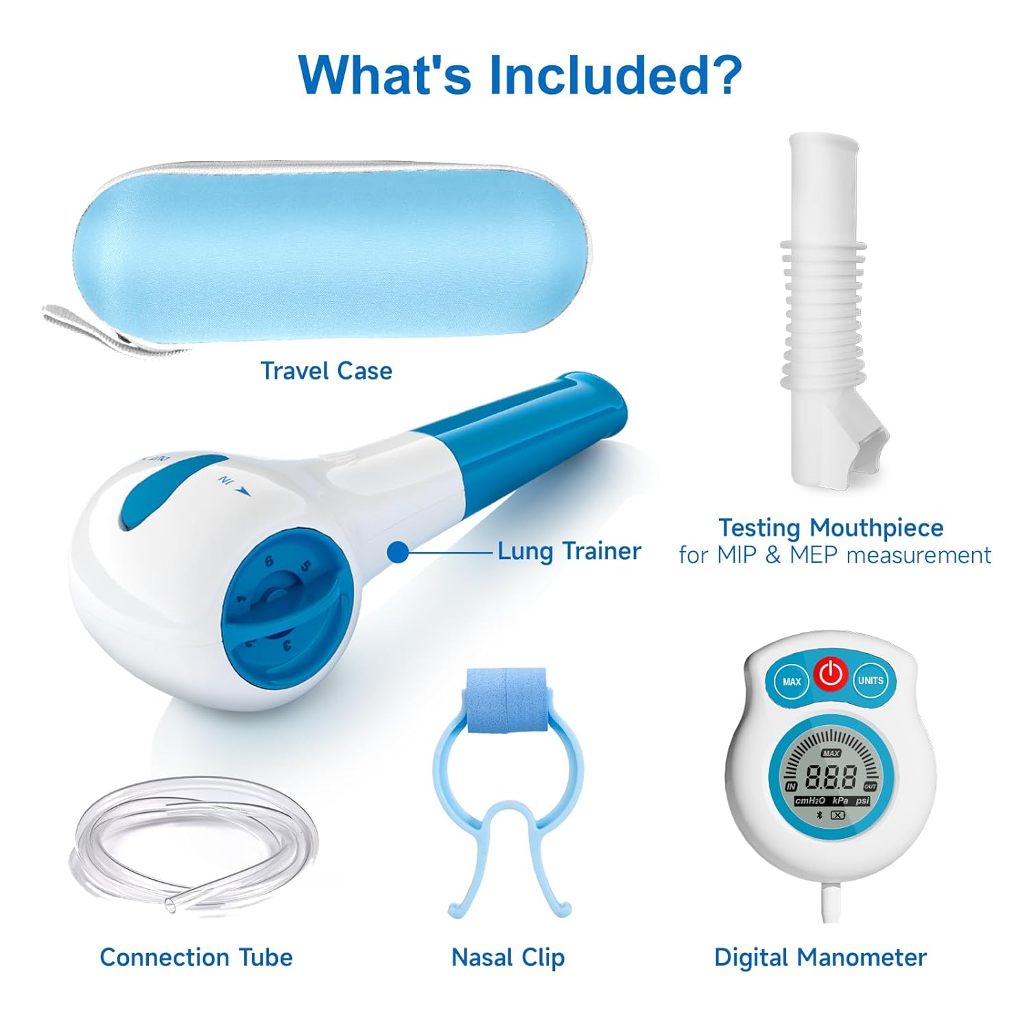 Sonmol Digital Breathing Exercise Device for Lungs with App & Bluetooth | 6 independent resistance levels, app games, travel case, MIP/MEP test & progress tracking – ideal for asthma/COPD, athletes - Image 9