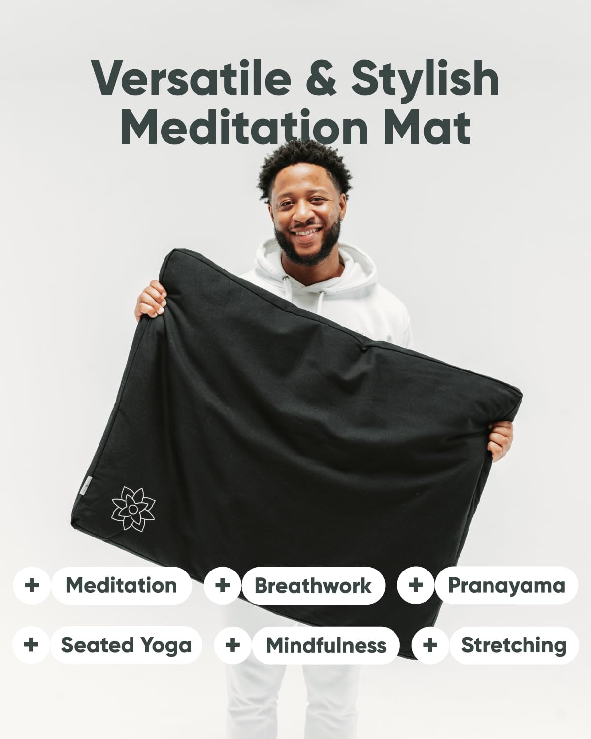 Mindful & Modern Zabuton Meditation Mat - Cotton Filled Yoga and Meditation Pad - Zabuton Meditation Cushion for Kneeling and Sitting Support - Large Rectangular Sitting Floor Pillow for Bench or Zafu - Image 5