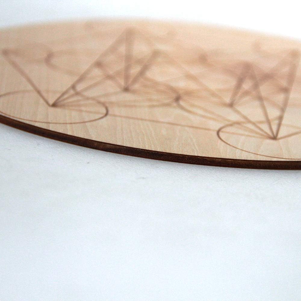 Wood Crystal Grid Altar Chakra Crystal Healing Sacred Geometry Metatron's Cube Witchcraft (A) - Image 2
