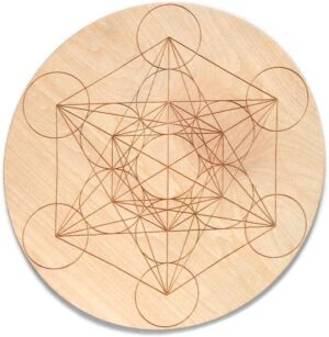 Wood Crystal Grid Altar Chakra Crys...