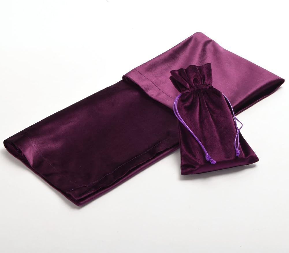 BLESSUME Wizard Velvet Tarot Table Cloth and Pouch Blue Square Divination Tarot Cloth Purple - Image 4
