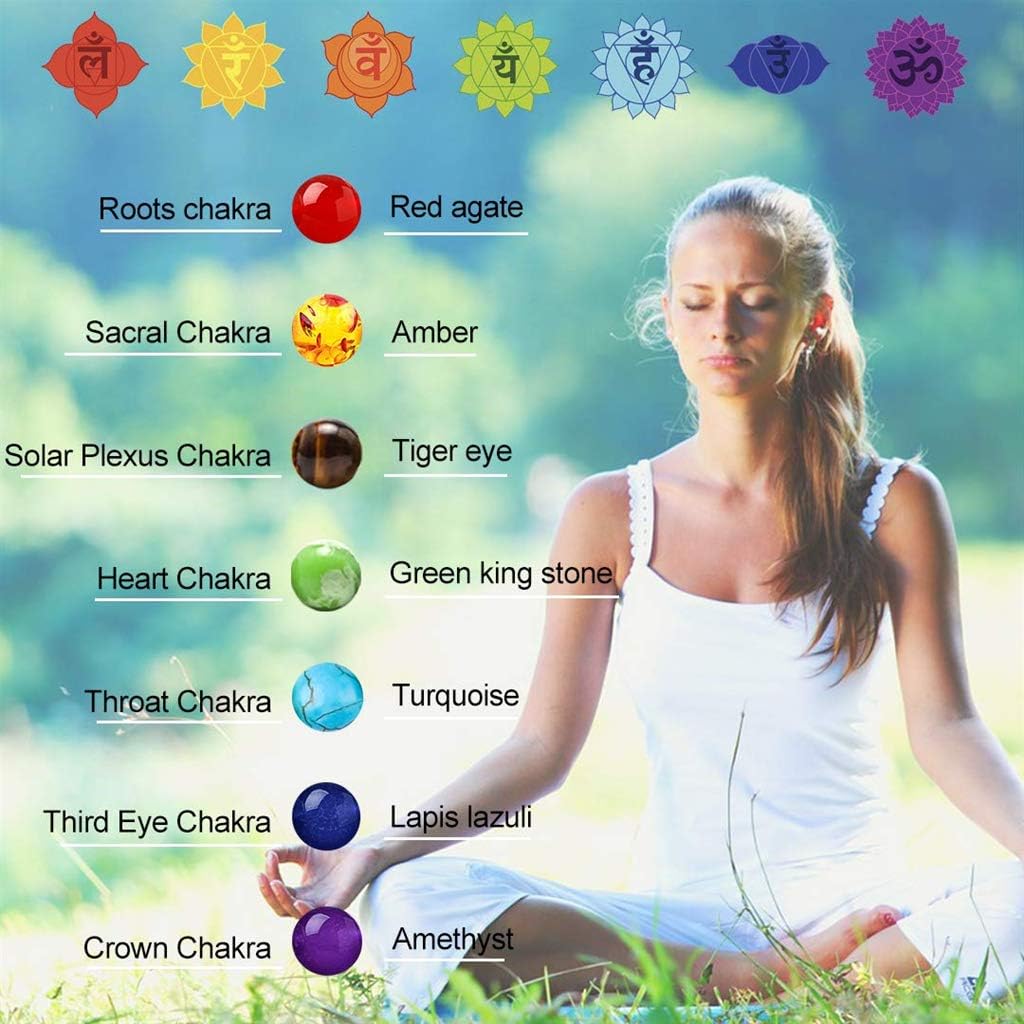 GelConnie Lava Rock Chakra Bracelet 7 Chakra 8mm Natural Stone Healing Bracelet Stress Relief Yoga Beads Anxiety Bracelet Aromatherapy Essential Oil Diffuser Bracelet Bangle - Image 5