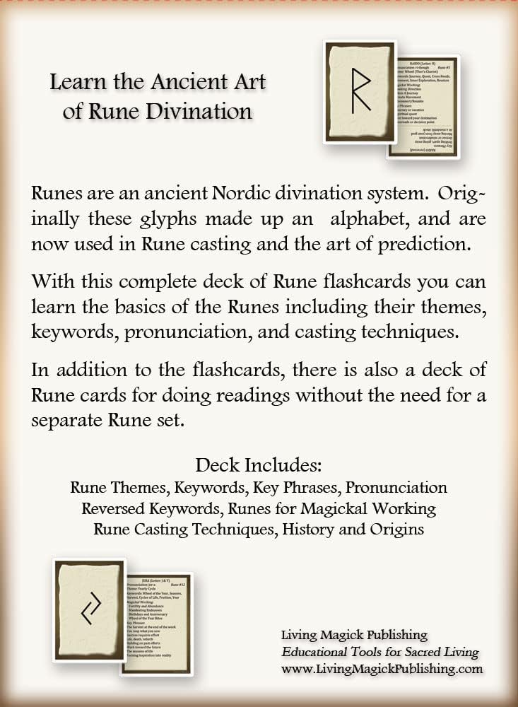 Rune Learning Cards - Self Study Flash Cards for Futhark Norse Runes - Image 7