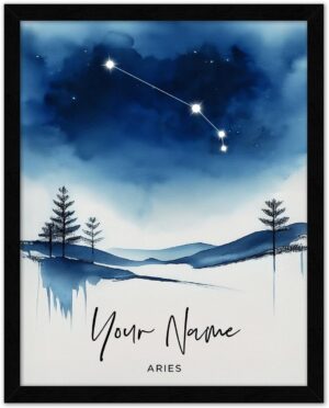 Personalized Aries Zodiac Sign Wall...