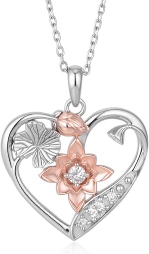 Lab Grown Diamond Lotus Necklace fo...