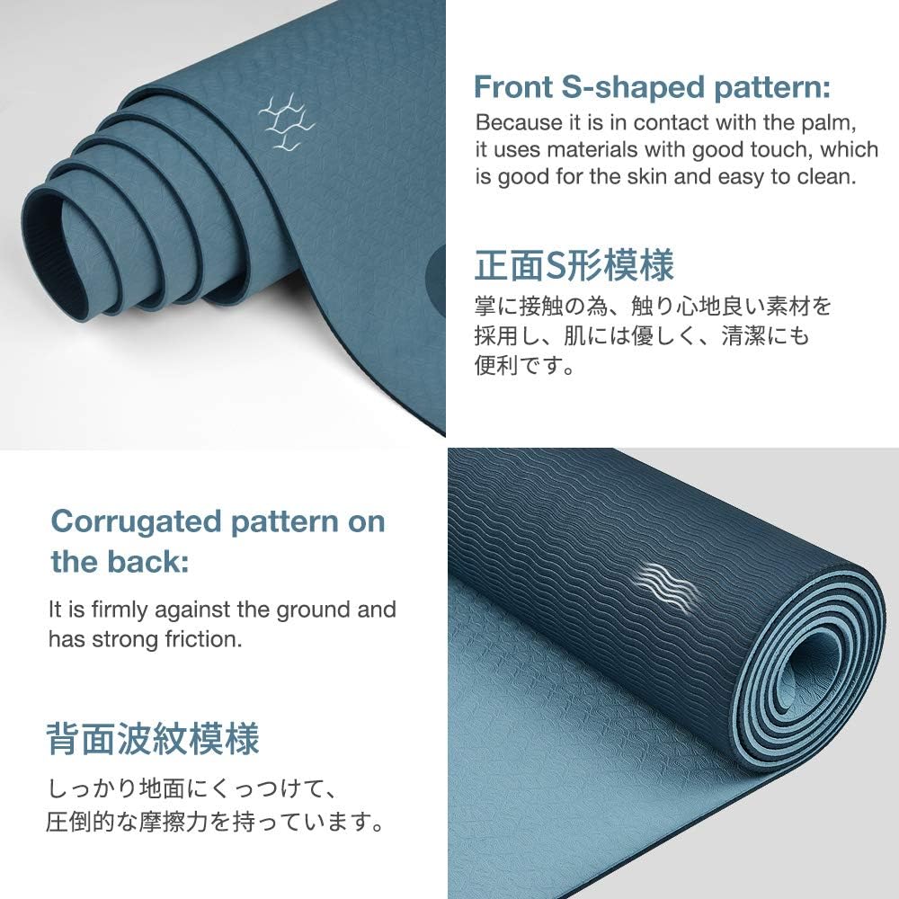 Gruper Yoga Mat Non Slip, Eco Friendly Fitness Exercise Mat with Carrying Strap,Pro Yoga Mats for Women,Workout Mats for Home, Pilates and Floor Exercises - Image 2