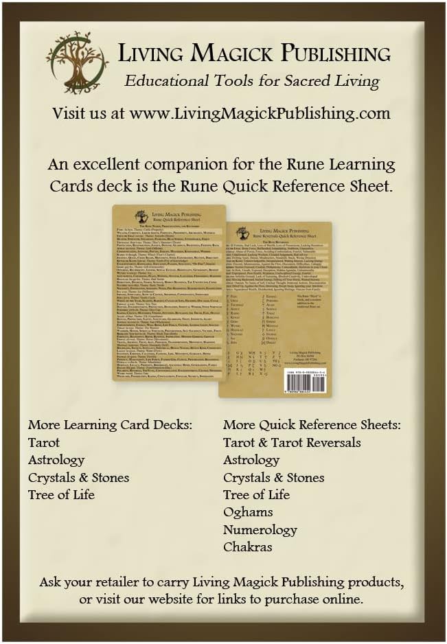 Rune Learning Cards - Self Study Flash Cards for Futhark Norse Runes - Image 8