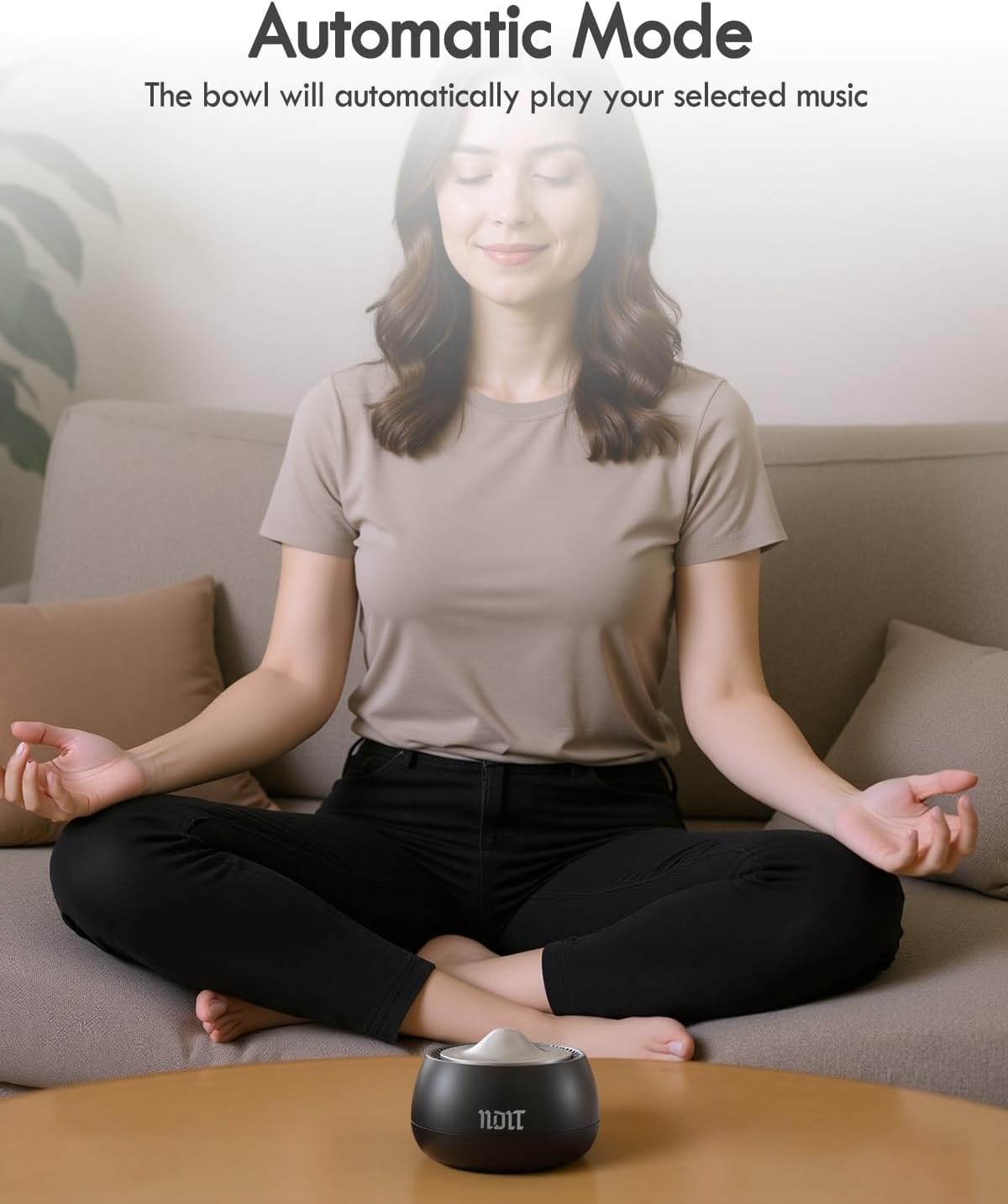 Portable Electronic Tibetan Singing Bowl, 8 Healing Frequencies (369-963Hz), Auto/Manual Mode, Vibration & Timer - USB-C Rechargeable Meditation Device for Yoga, Relaxation, Reiki, Best Gift Choice - Image 4