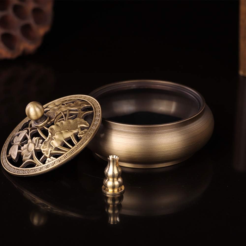 Incense Burner, Copper Incense Holder Cone Holder Gourd Incense Burner for Joss Stick, Tower Incense, Incense Coil (3 Styles) - Image 6