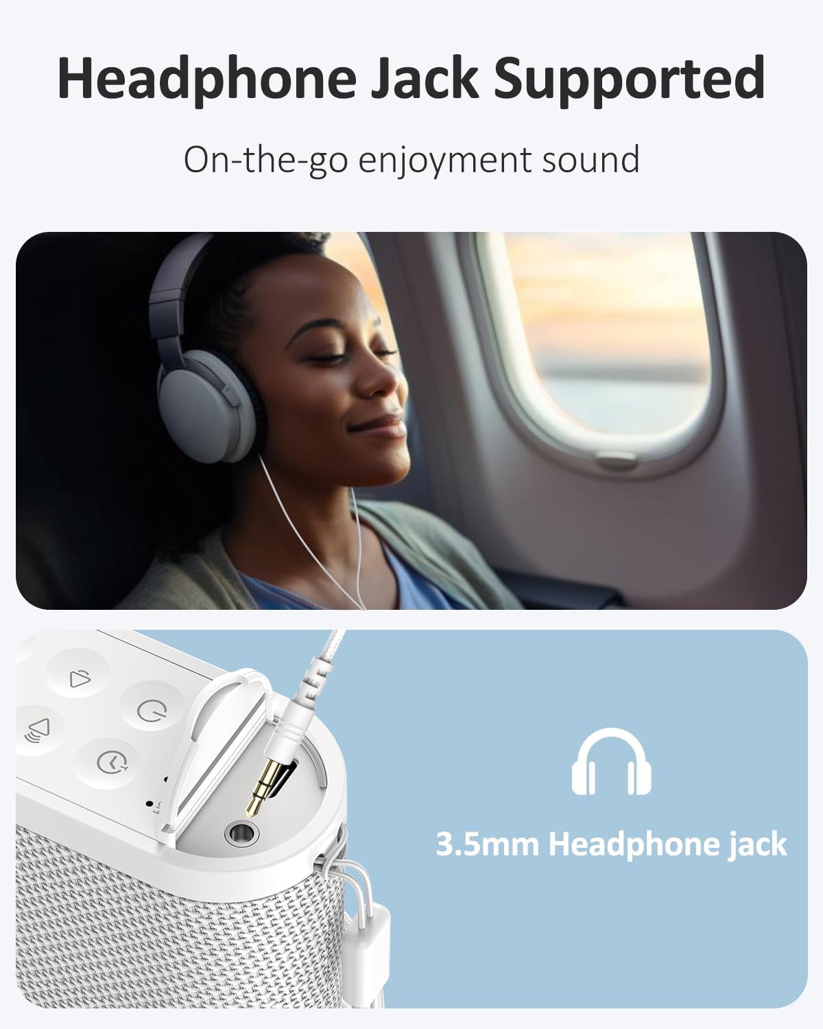 Portable Travel Sound Machine for Adults, Baby Sleeping : Super Long-Lasting & Rechargeable Battery, Headphone Jack, 21 Sounds - White Noise Machine for Office Privacy & Noise Canceling, Home, Gift - Image 4