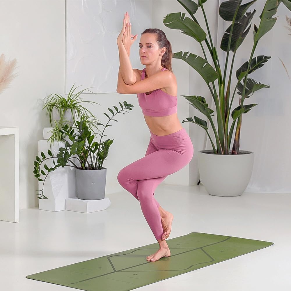 Liforme Original Yoga Mat – Free Yoga Bag Included - Patented Alignment System, Warrior-like Grip, Non-slip, Eco-friendly, sweat-resistant, long, wide, 4.2mm thick mat for comfort - Image 4