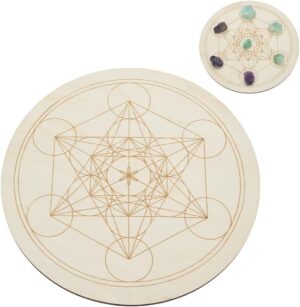 INFUNLY Wooden Crystal Grid Board M...
