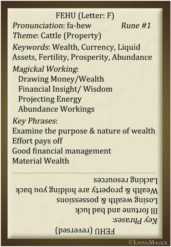 Rune Learning Cards - Self Study Flash Cards for Futhark Norse Runes - Image 4