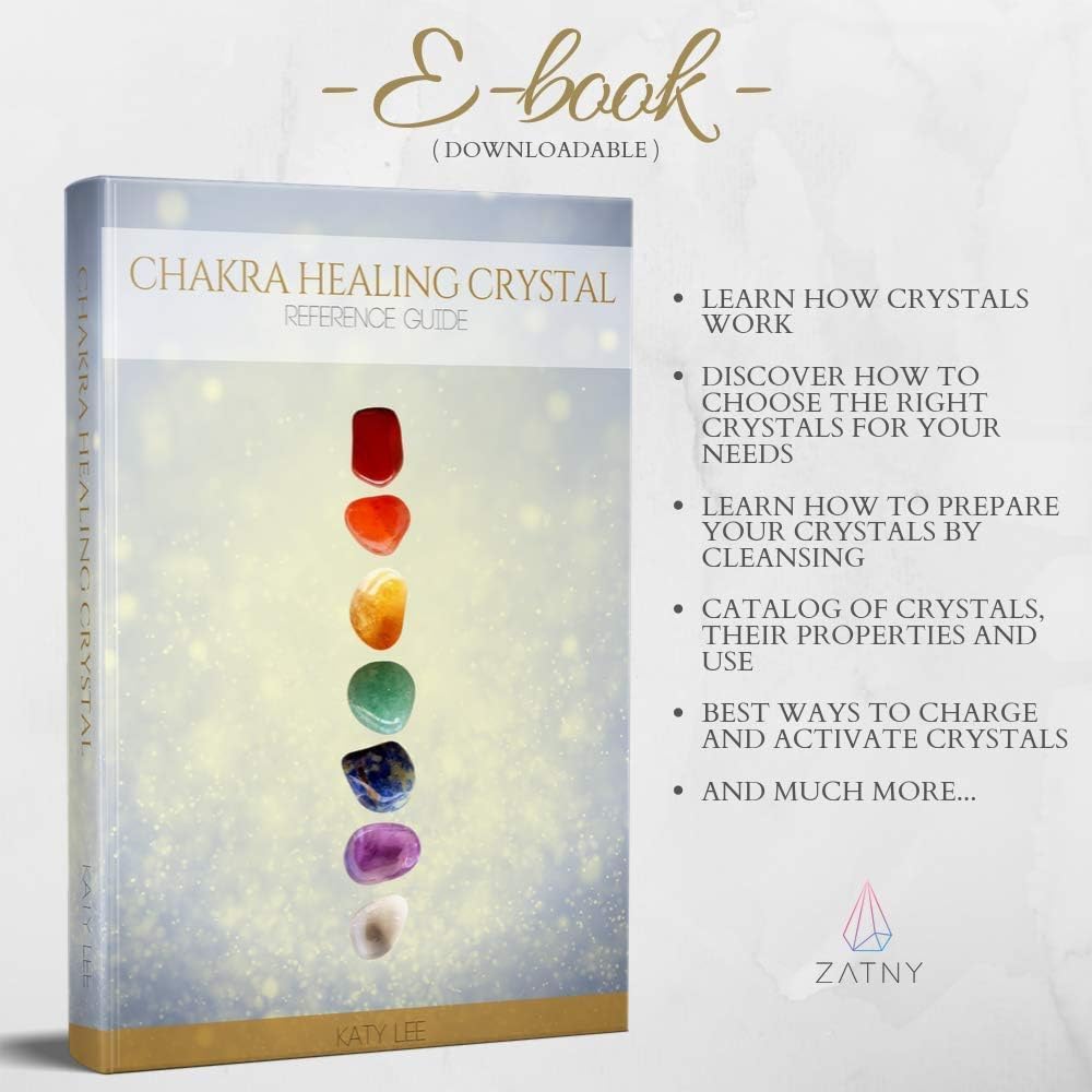 Crystals and Healing Stones Premium Kit Wooden Box - Chakra Stones Healing Crystals Set, Rose Quartz, Amethyst Cluster, Quartz Points, Chakra Pendulum (A Essential Chakra Collection) - Image 6