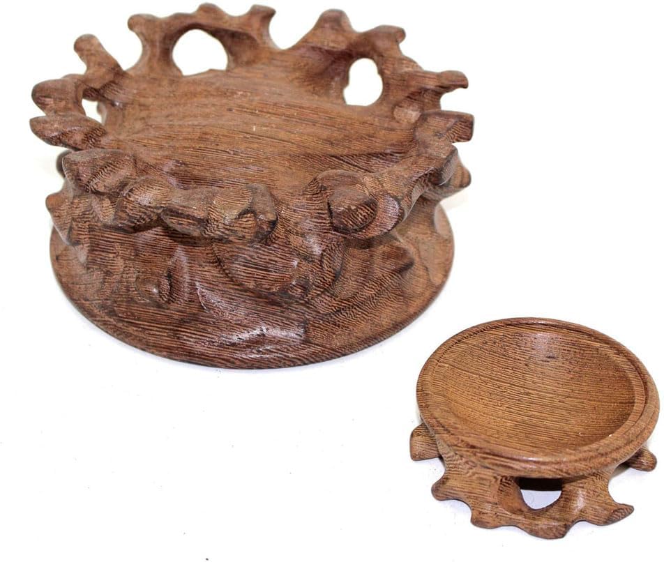 GOLDY&WENDY Oriental Asian Rosewood Crystal Decorative Ball Display Stand Pedestal Stands - Image 3