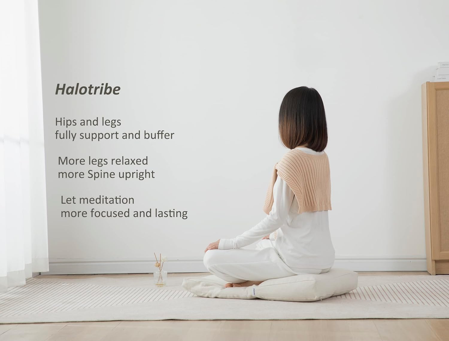Meditation Cushion,Meditation Pillow and Zabuton 2-in-1 Portable Design(50 * 70CM). - Image 4