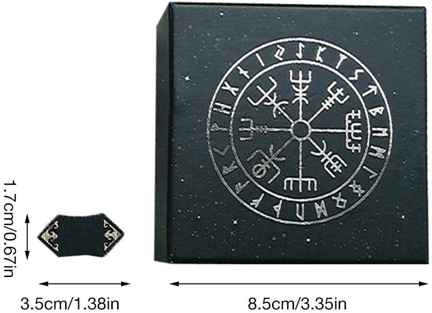 EMVANV Handmade Wooden Rune Divination Game Set, Props Supermarket Board Game Family Nordic Handmade Woodcut Rune Stones Card Set with Dedicated Rune Storage Bag - Image 9