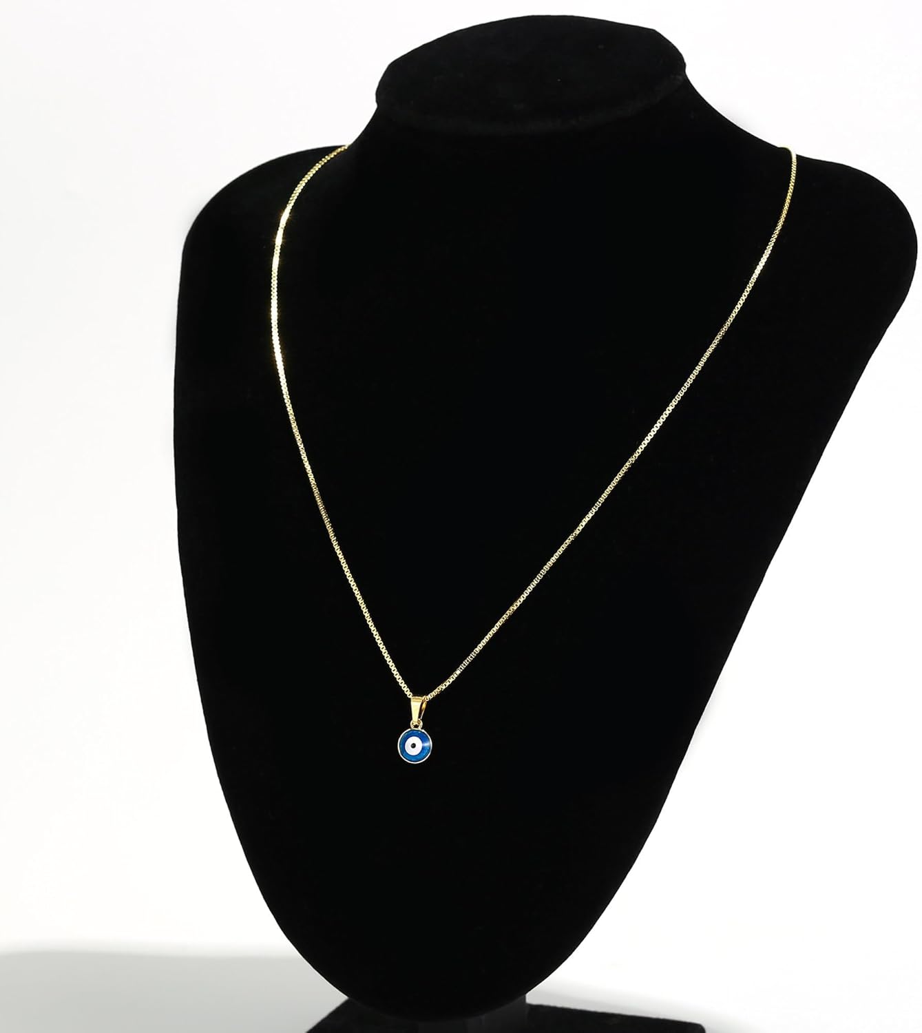Evil Eye Necklace for Women 14K Gold Plated Delicate Necklaces Blue White CZ Diamond Pendant Necklace Cute Boho Tiny Evil Eye Lucky Protection Jewelry Gift for Women - Image 6