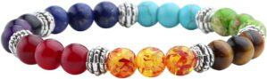 Jovivi 7 Chakras Bracelet Reiki Nat...