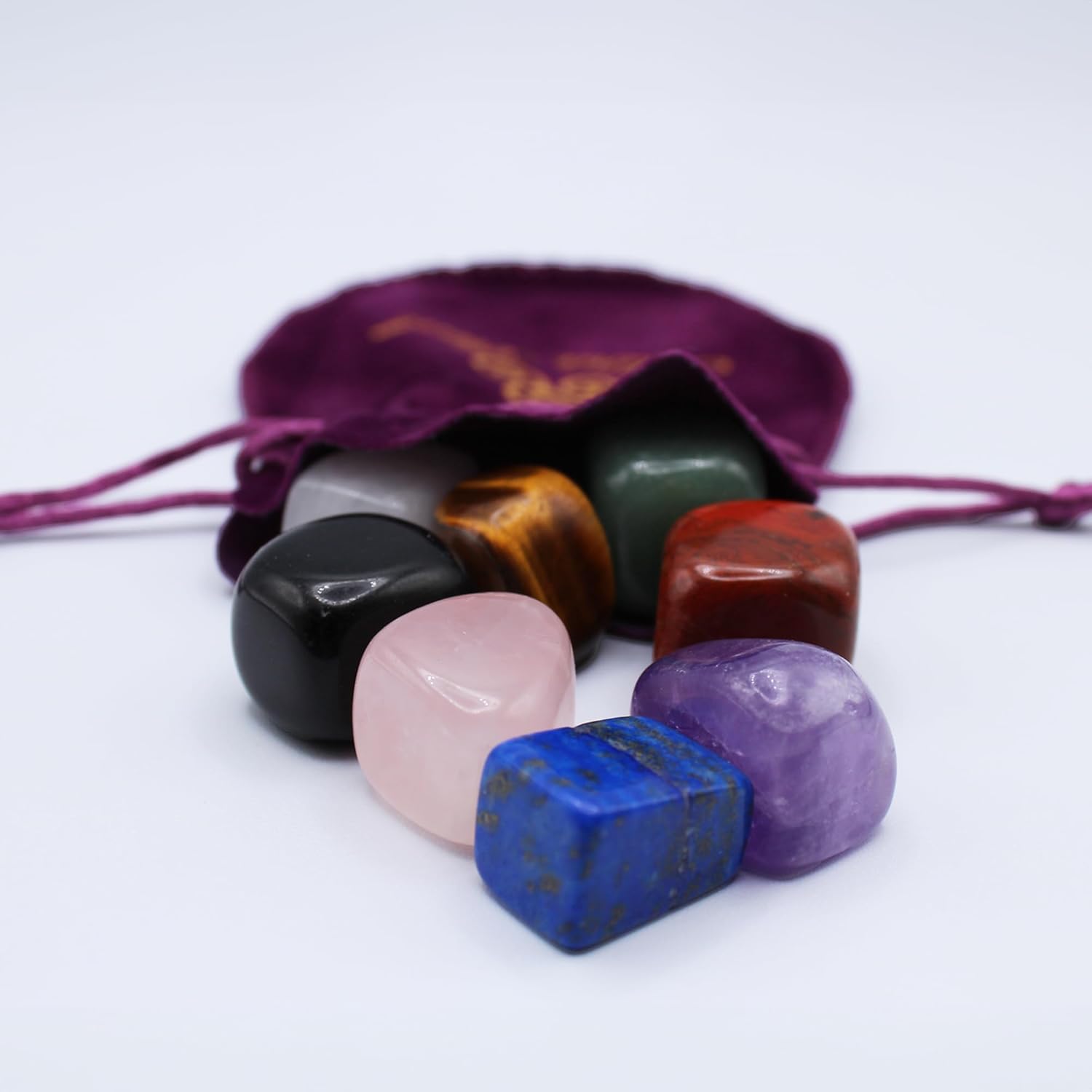 Chakra Stones Set of 8 – Crystals and Healing Stones, Tumbled Chakra Crystals & Polished Rocks for Meditation, Reiki, Chakra Balancing, Protection, and Crystal Décor - Image 6