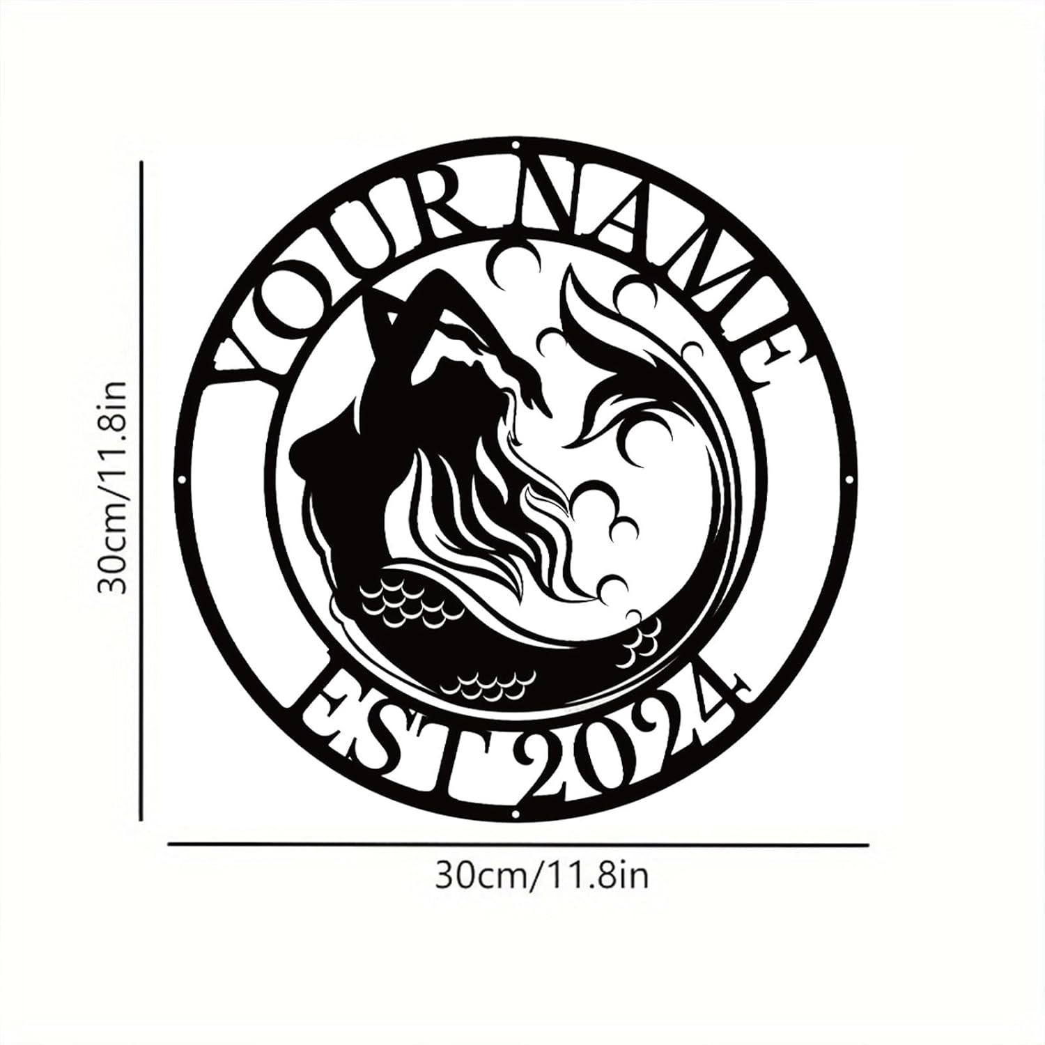 Custom The Zodiac Metal Sign,Constellation Personalized Name, Led Lights Funny Vintage Metal Signs,Wall Art Decor Outdoor (Pisces) - Image 3