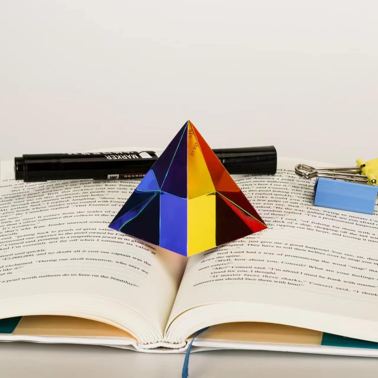 CMY Cube Original Pyramid (60mm),Crystal Sun Catcher Prism for Home or Office décor Gifts,Optical Color Cube - Image 3