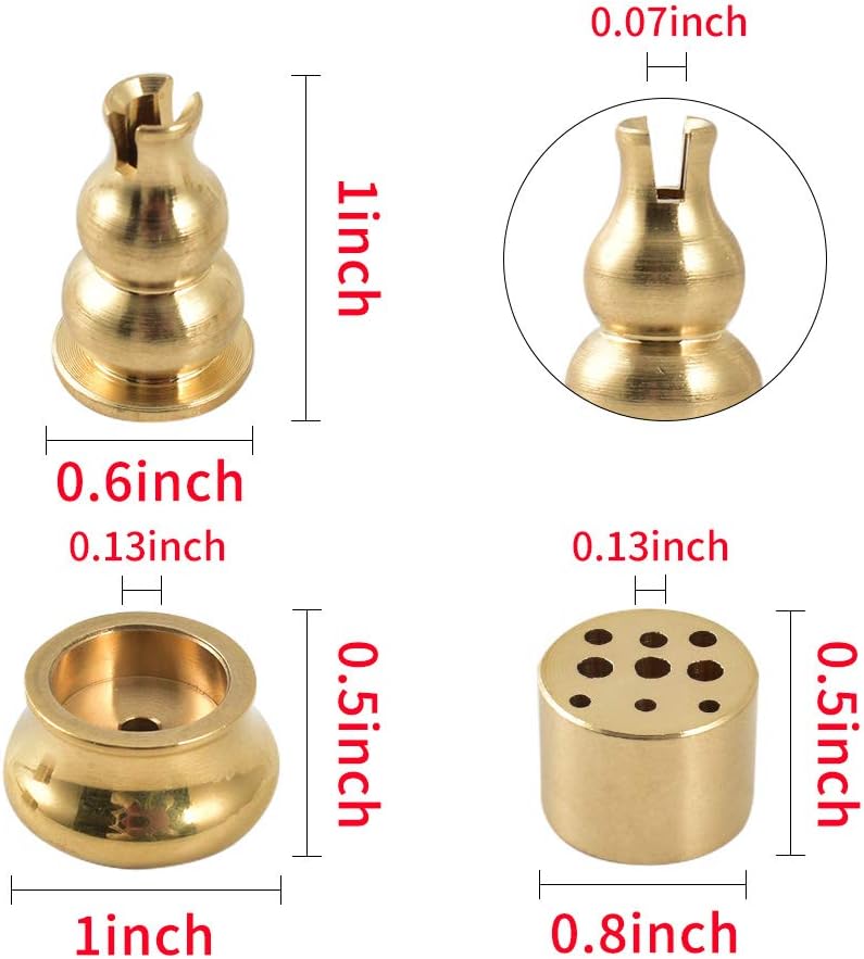 Incense Burner, Copper Incense Holder Cone Holder Gourd Incense Burner for Joss Stick, Tower Incense, Incense Coil (3 Styles) - Image 7