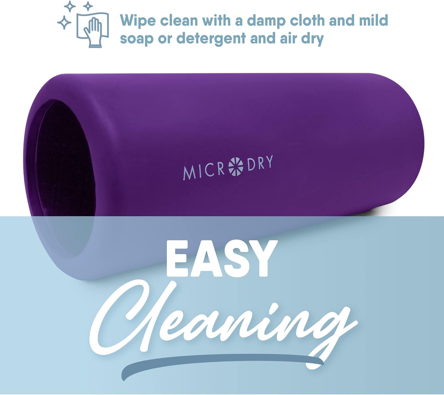 MICRODRY Deluxe Fitness Foam Back Roller for Muscle Relief, Roller for Yoga, Stretching, Deep Tissue Firm Massage & Trigger Point Release, Exercise Workout at Home or Gym, 13x5.3, Purple - Image 6