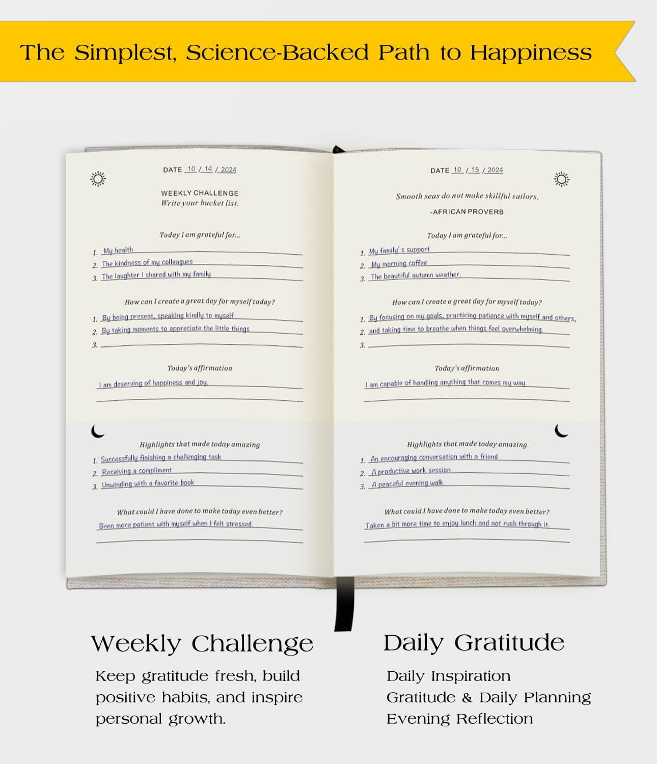 The Original Gratitude Journal - Daily Gratitude Practice with Inspiring Prompts & Quotes for Mindfulness, Reflection & Personal Growth 2026 - Wellness Journal for Men & Women - Image 5