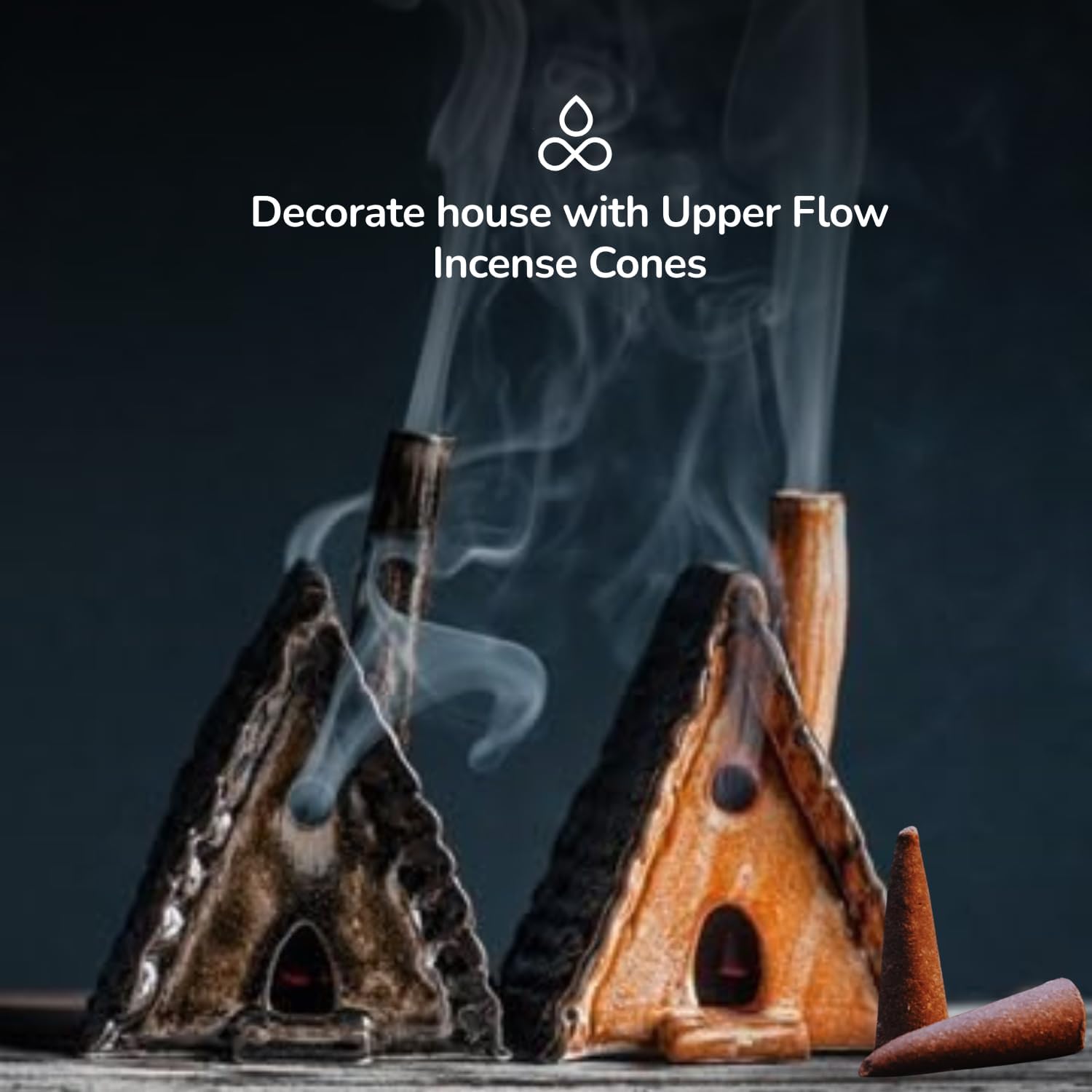 Calmveda Spiritual Incense Cones Bundle - 24 Dhoop Cones (White Sage Incense Cones & Frankincense Cones) | Charcoal-Free & Handmade from Upcycled Sacred Flowers | Energy Cleansing & Meditation Gift - Image 5