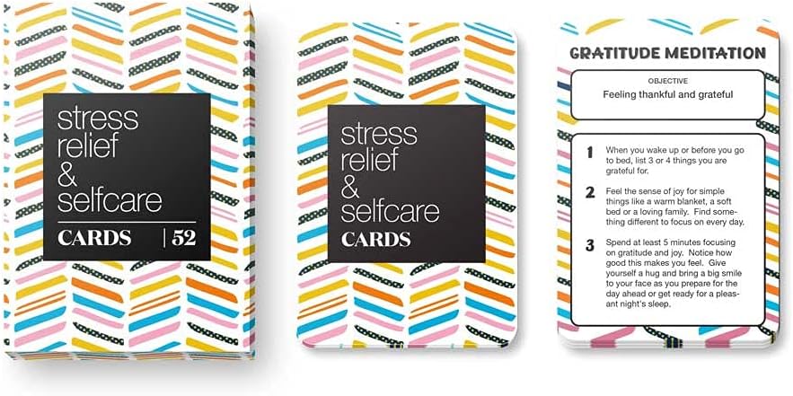 Allura & Arcia 52 Stress Less & Self Care Cards - Mindfulness & Meditation Exercises - Anxiety Relief & Relaxation - Image 5