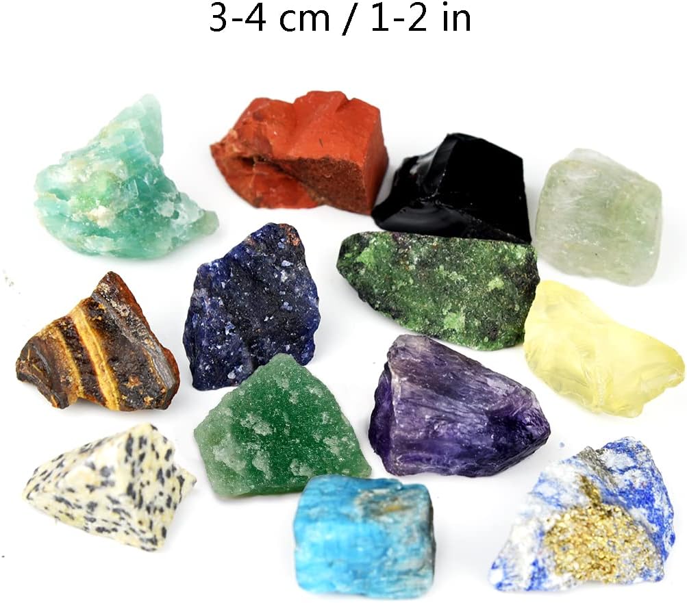 Marrywindix 15 Chakra Stone Tumbled Crystal Natural Rough Raw Healing Stone Set for Yoga, Meditation, Reiki, Healing and Energy Work - Image 2