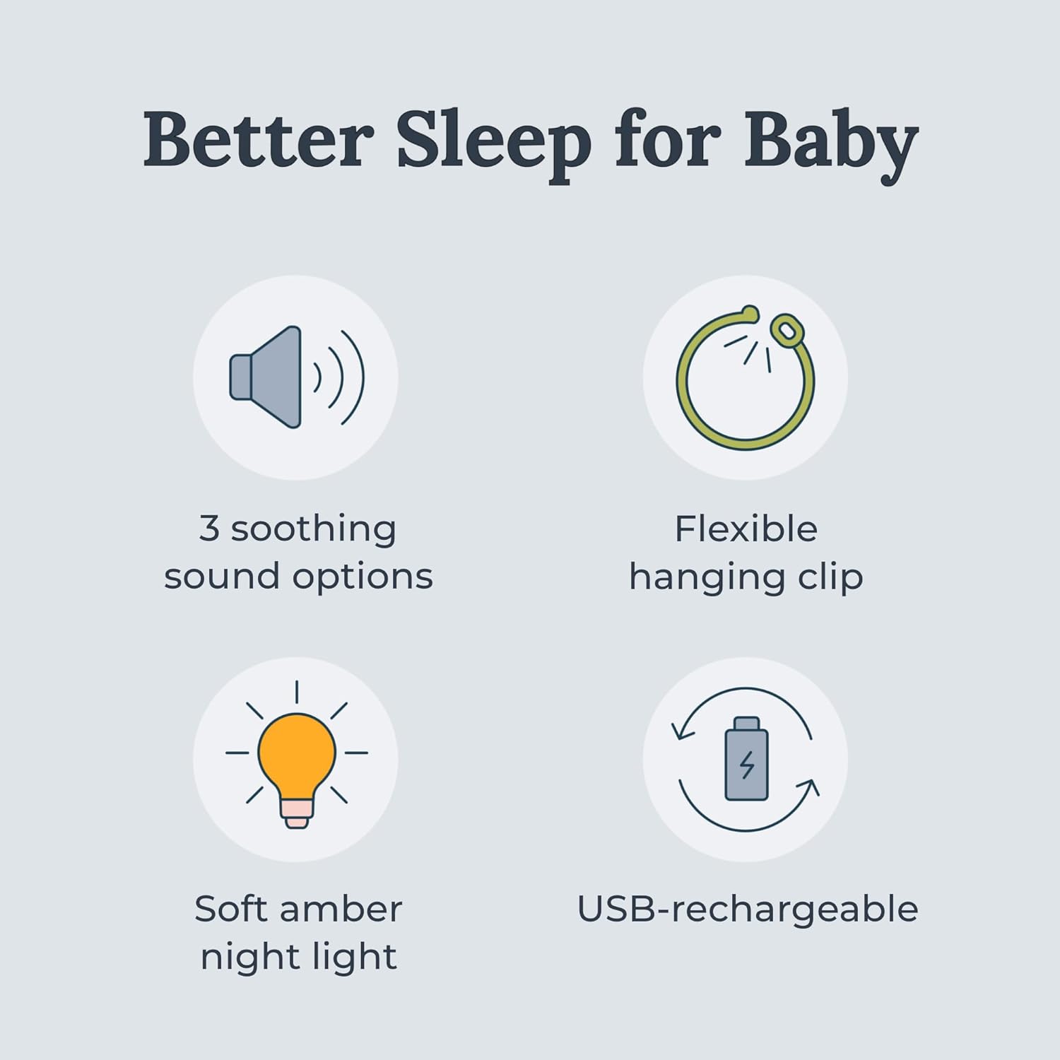 Yogasleep Hushh Portable White Noise Sound Machine for Baby, 3 Soothing Natural Sounds with Volume Control, Compact Size, Noise Canceling for Sleep Aid, Office Privacy, & Meditation, Registry Gift - Image 2