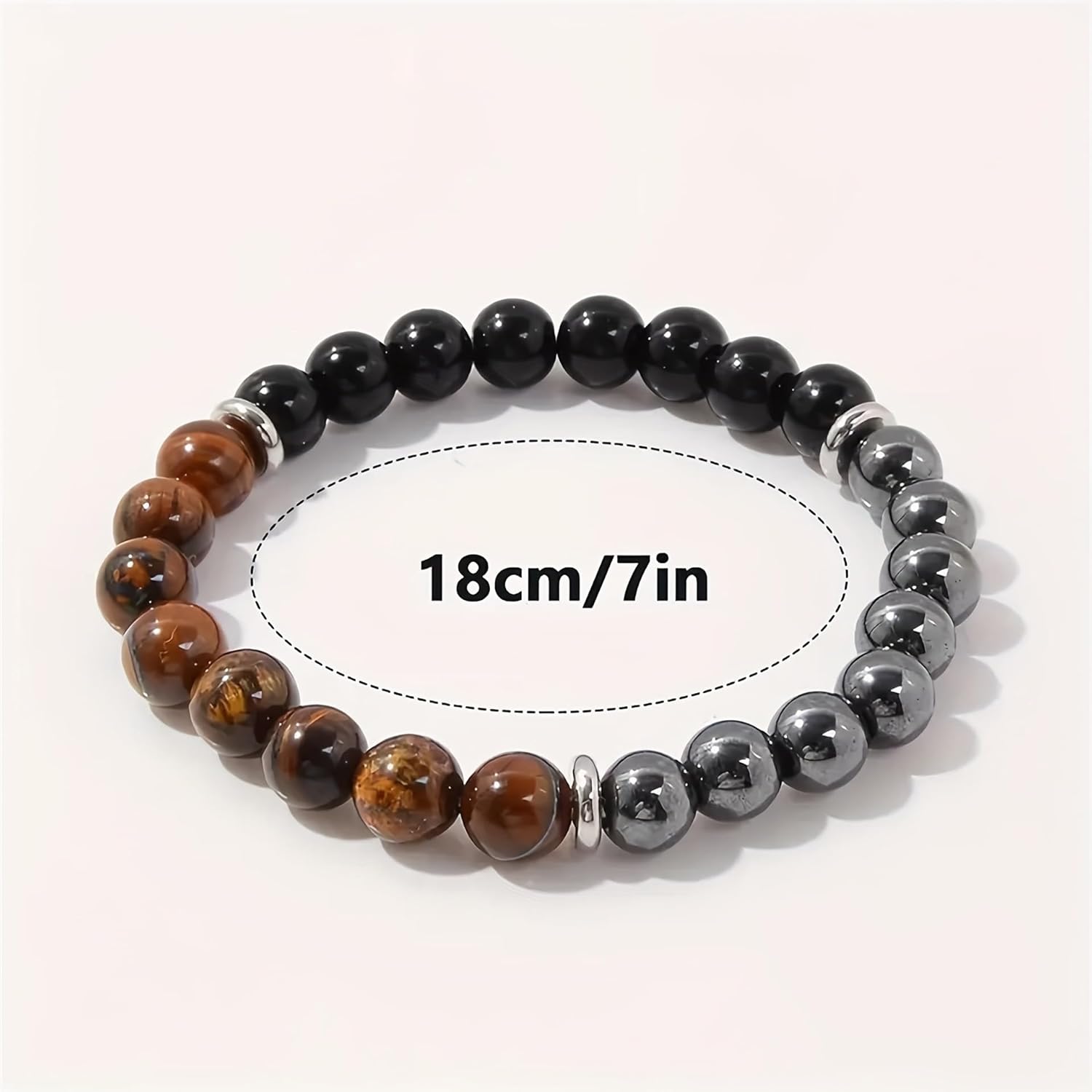 Triple Protection Healing Crystal Beaded Bracelet – Tiger Eye, Black Tourmaline & Hematite Natural Stone Jewelry – Strength & Positive Energy Gift for Men & Women – Christmas & Anniversary - Image 5