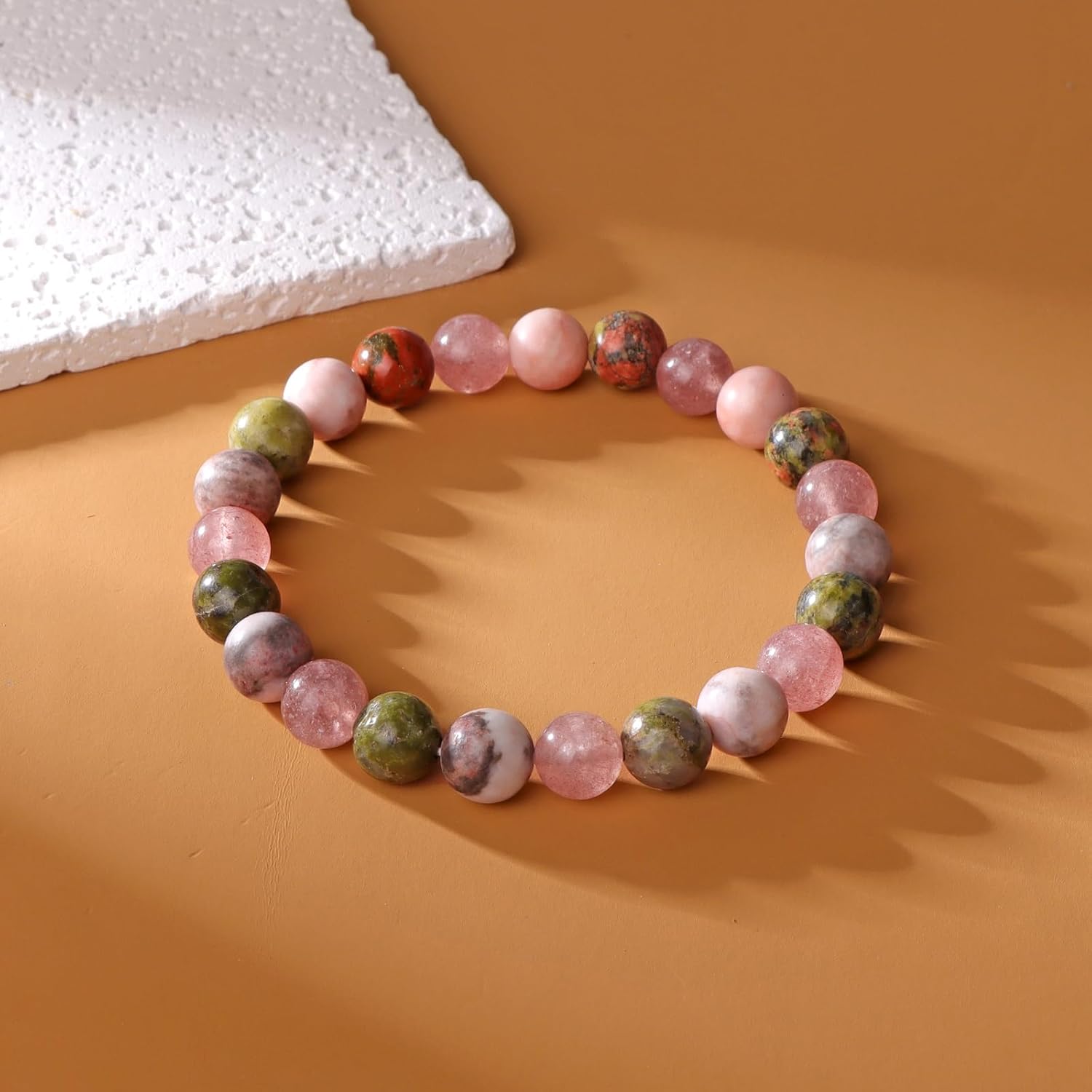 Birthstone Crystal Floral Bracelets for Women Men Colorful Stone Bracelet for Women Reduce Anxiety Zodiac Month Bracelet Birthday Graduation Gifts - Image 7