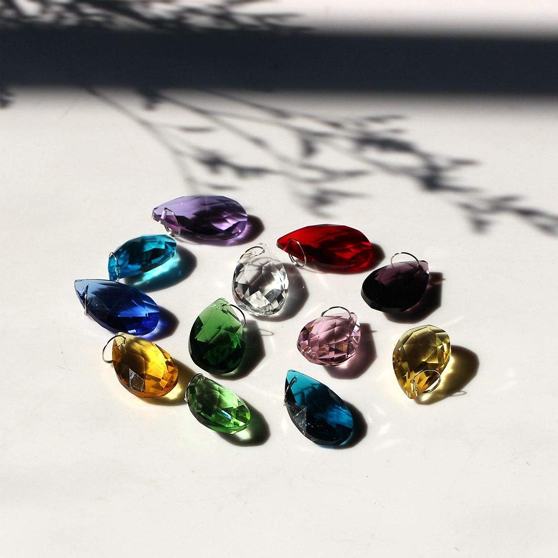 H&D HYALINE & DORA 38mm Multi-Color Feng Shui Faceted Decorating Crystal Grid Prism,Pack of 12 - Image 8