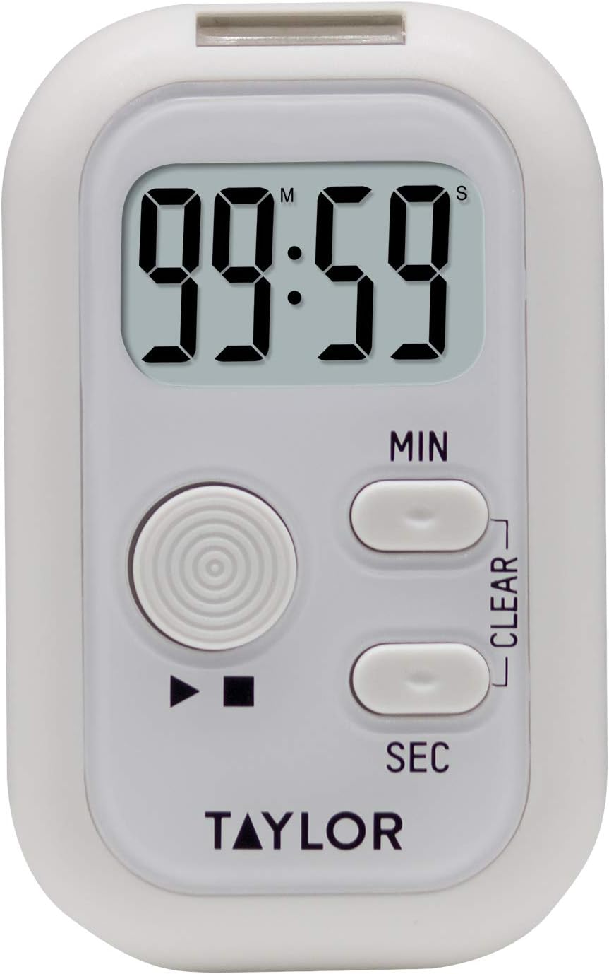 Taylor Multi-Alert (Sound, Light, Vibration) Digital Timer, Standard, White - Image 4